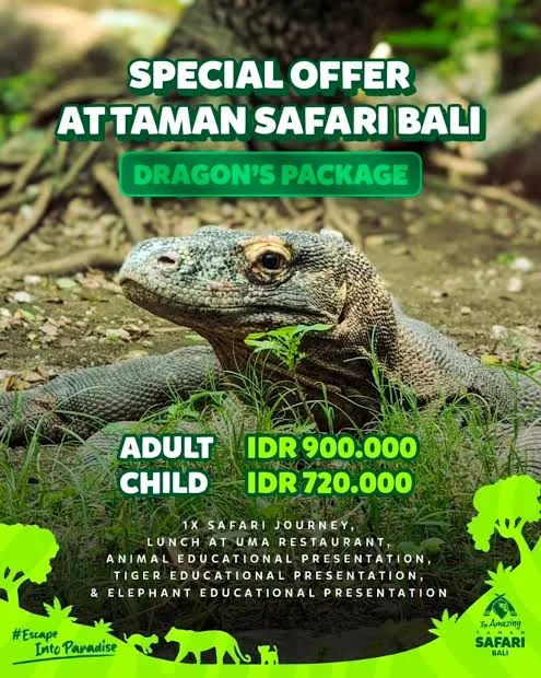 Dragon Bali Safari Ticket Price